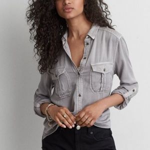Grey Boyfriend Shirt